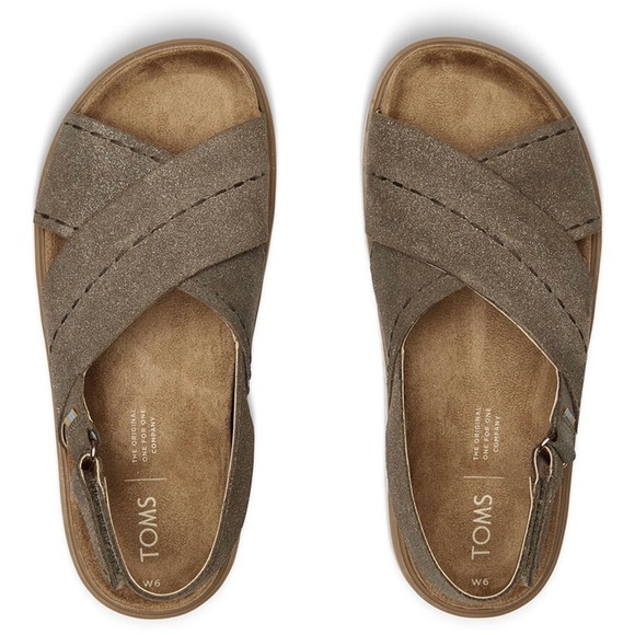 NIB Toms Marisa Cross Strap Slingback Flat Sandal - Picture 6 of 13